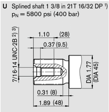 Load image into Gallery viewer, Bosch Rexroth AA2FM80/61W-VUDN100-S Bent Axis Hydraulic Motor 80 cc/rev SAE