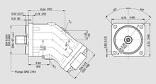 Load image into Gallery viewer, Bosch Rexroth AA2FM80/61W-VUDN100-S Bent Axis Hydraulic Motor 80 cc/rev SAE