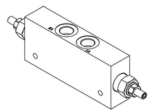 Load image into Gallery viewer, In Line Overcentre Valve, Double, 40LPM, 350 bar, pilot ratio 4.1:1, Counterbalance MBDN-040-ZLNN-04-G38-N350