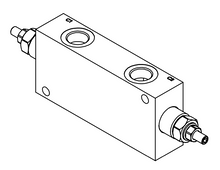 Load image into Gallery viewer, Overcentre Valve, Double, In Line, 60LPM, 350 bar, pilot ratio 4.2:1, Counterbalance MBDN-060-ZLDE-04-G12-N350