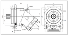 Load image into Gallery viewer, HYDRO LEDUC M90AW1M0M200SVF Bent Axis Hydraulic Motor 90 cc/rev ISO