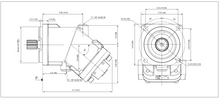 Load image into Gallery viewer, HYDRO LEDUC MA80CK1L0U200SVF Bent Axis Hydraulic Motor 80 cc/rev SAE Key Shaft