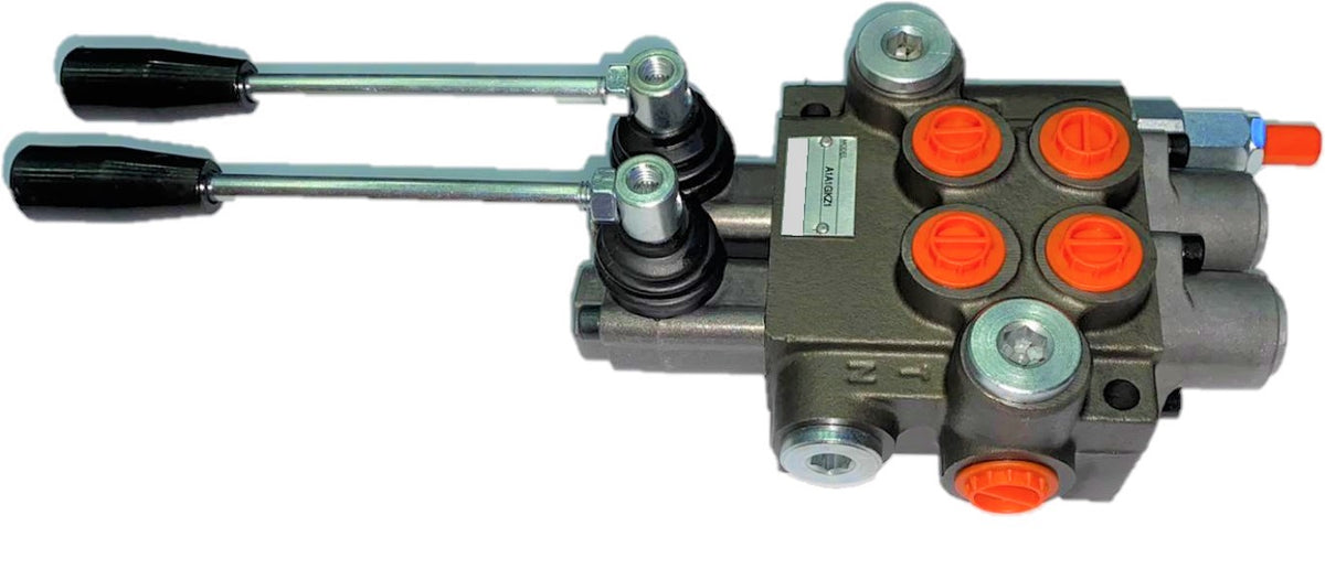 Monoblock Directional Control Valve, 2 Spool, 40 lpm, Closed Centre Sp