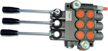 Load image into Gallery viewer, Monoblock Directional Control Valve, 3 Spool, 40 lpm, Closed Centre Spool 3P401A1A1A1GKZ1
