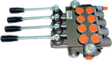 Load image into Gallery viewer, Monoblock Directional Control Valve, 4 Spool, 40 lpm, Open Centre Spool 4P401D1D1D1D1GKZ1