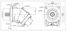 Load image into Gallery viewer, HYDRO LEDUC MA108RCS1L0U200SVF Bent Axis Hydraulic Motor 90 cc/rev SAE