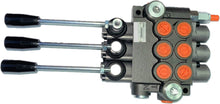 Load image into Gallery viewer, Monoblock Directional Control Valve, 3 Spool, 40 lpm, Closed Centre Spool 3P401A1A1A1GKZ1
