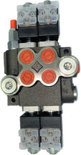 Load image into Gallery viewer, Monoblock Hydraulic Directional Control Valve, 2 Spool, 40 lpm, 24VDC, Open Centre Spool
