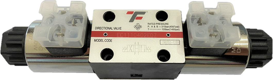 Directional Solenoid Valve CETOP 03 NG6 4/3 PAB to T (H Centre) 12VDC
