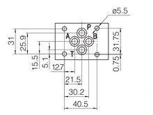 Load image into Gallery viewer, Directional Solenoid Valve CETOP 03 NG6 4/3 P blocked, AB&gt;T (Y Centre) 24VDC
